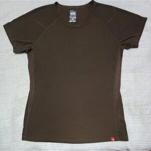 North Face Shirt Womens Large Brown Scoop Neck Athletic fit Activewear Casual